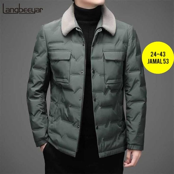 куртка мужская зимняя,осенне-зимняя мужская куртка на белом утином пуху с меховым воротником,приталенный пуховик мужской,куртка пальто мужская,куртка мужская пуховик