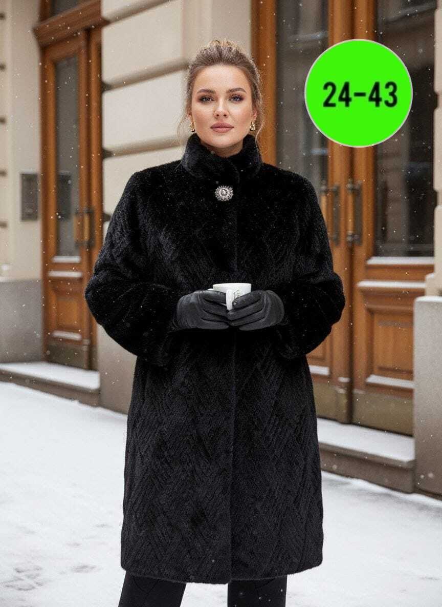 шуба женская искусственная больших размеров модная экомех h'rose brand,пальто женское,женская шуба,меховое пальто,пальто