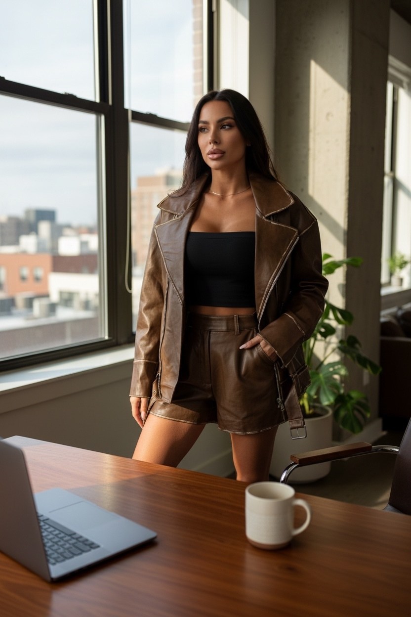 женская кожаная куртка косуха оверсайз,куртка косуха,косуха оверсайз кожаная куртка демисезонная коричневая vealike,куртка косуха h&f b женская оверсайз арт: 28918766,кожаная куртка косуха