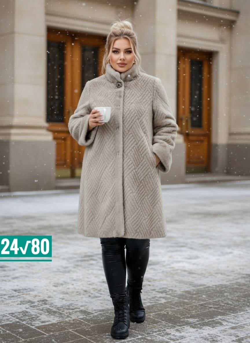 пальто женское,меховое пальто,женская шуба,шуба женская искусственная больших размеров модная экомех h'rose brand,пальто женское барашек