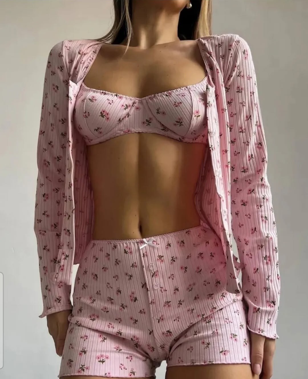 женские пижамы,пижама комплект 4-ка из хлопка my taste цвет розовый,пижама комплект 4-ка из хлопка my taste,женские пижамные комплекты,комплект женской пижамы