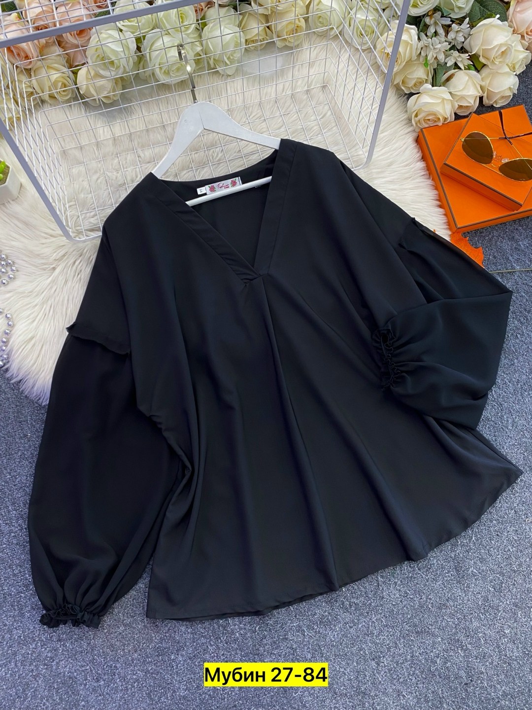 блузка женская,женская блуза,блузка-рубашка офисная с рукавом ¾ нарядная с декольте laico,блуза,стильная блузка