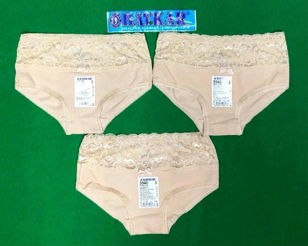baykar трусы для девочек 5940,трусы для девочек baykar,трусы для девочек,комплект трусов слипы baykar,белые трусы для девочек