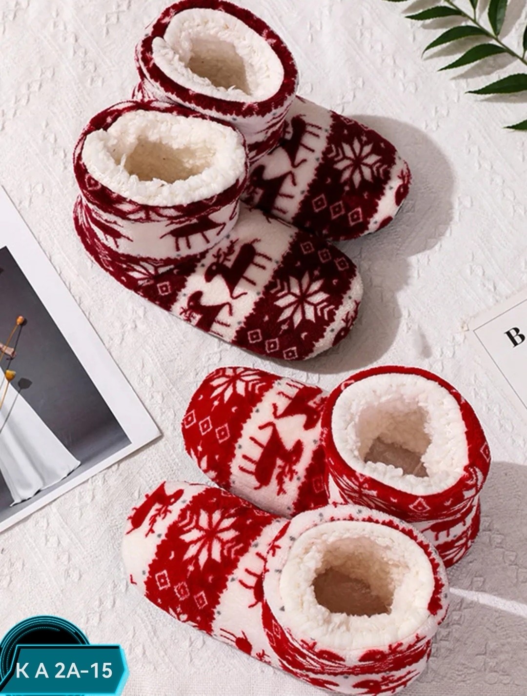 домашние теплые тапочки,тапки и длинные носки,тапочки домашние,домашняя ,теплые тапочки-сапожки «олени»