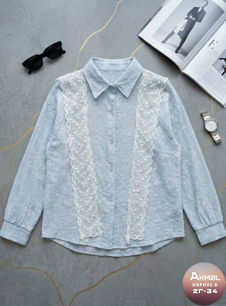 рубашка женская,модные блузы,рубашка блузка,женская блузка,блузка голубая