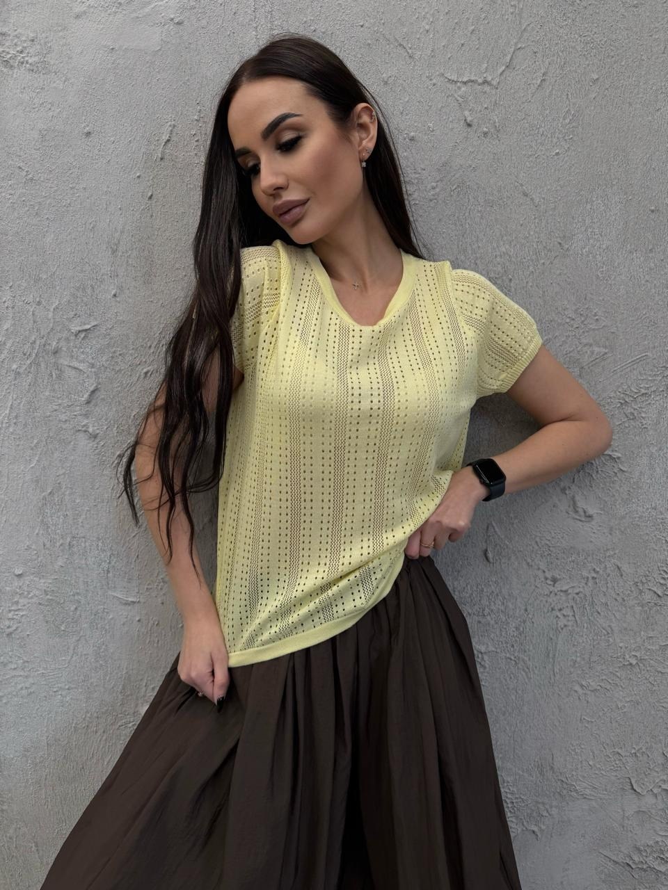 блузка вязаная,голубой джемпер,джемпер летний,кофта женская,блузка голубая