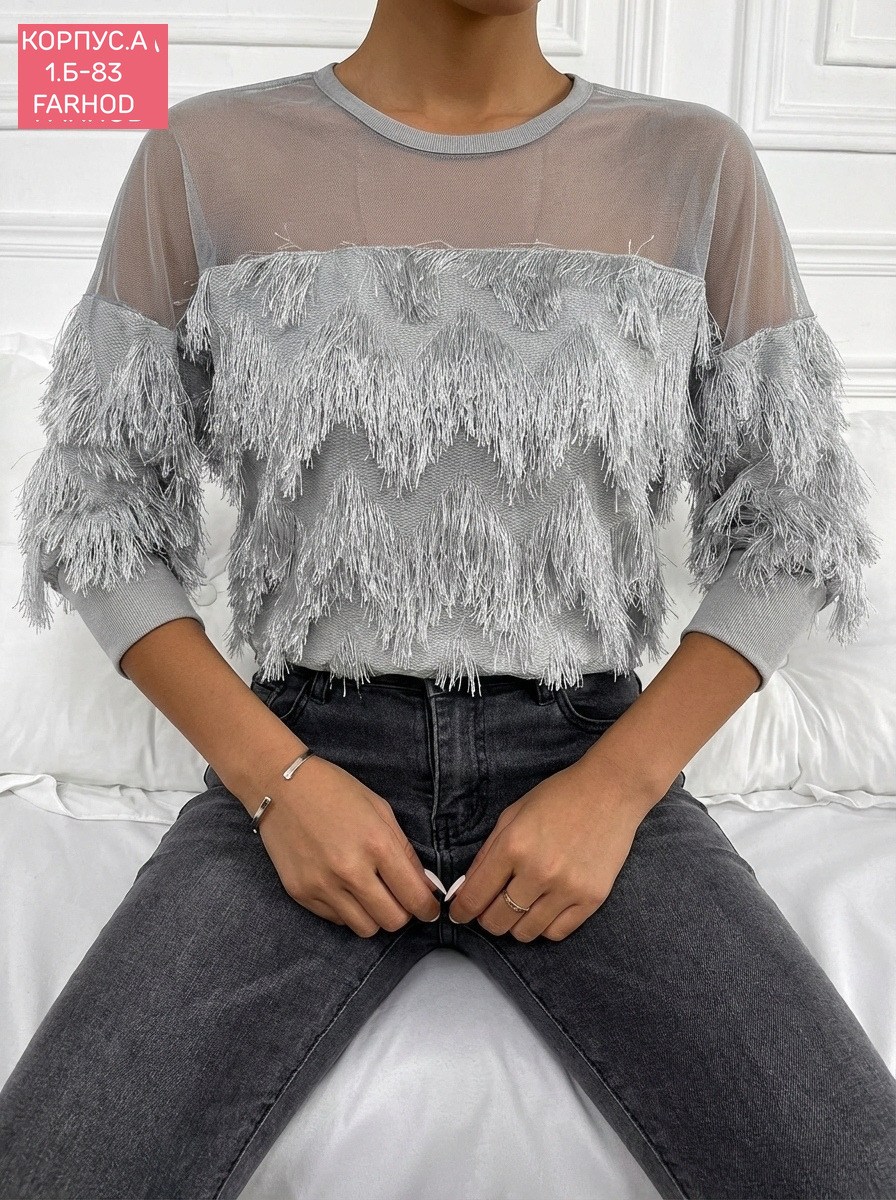 джемпер с перьями,женская кофта,модный джемпер,кофта бахрома,кофта с перьями