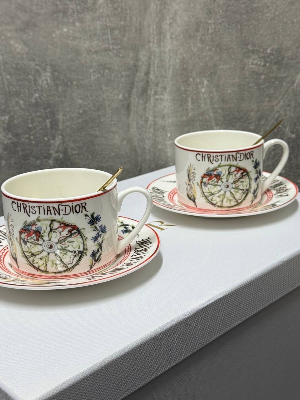чайный набор dior 2 шт,чайная пара dior " la papesse",чайная пара наборы,набор dior,dior набор чайный "la papesse (жрица)" 270 мл на 2 перс