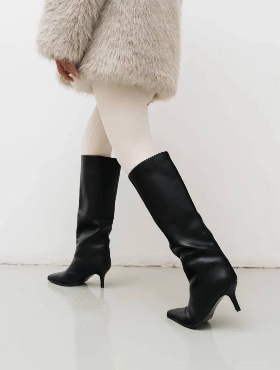 сапоги,женские сапоги,сапоги трубы,сапоги на каблуке,сапоги трубы зара