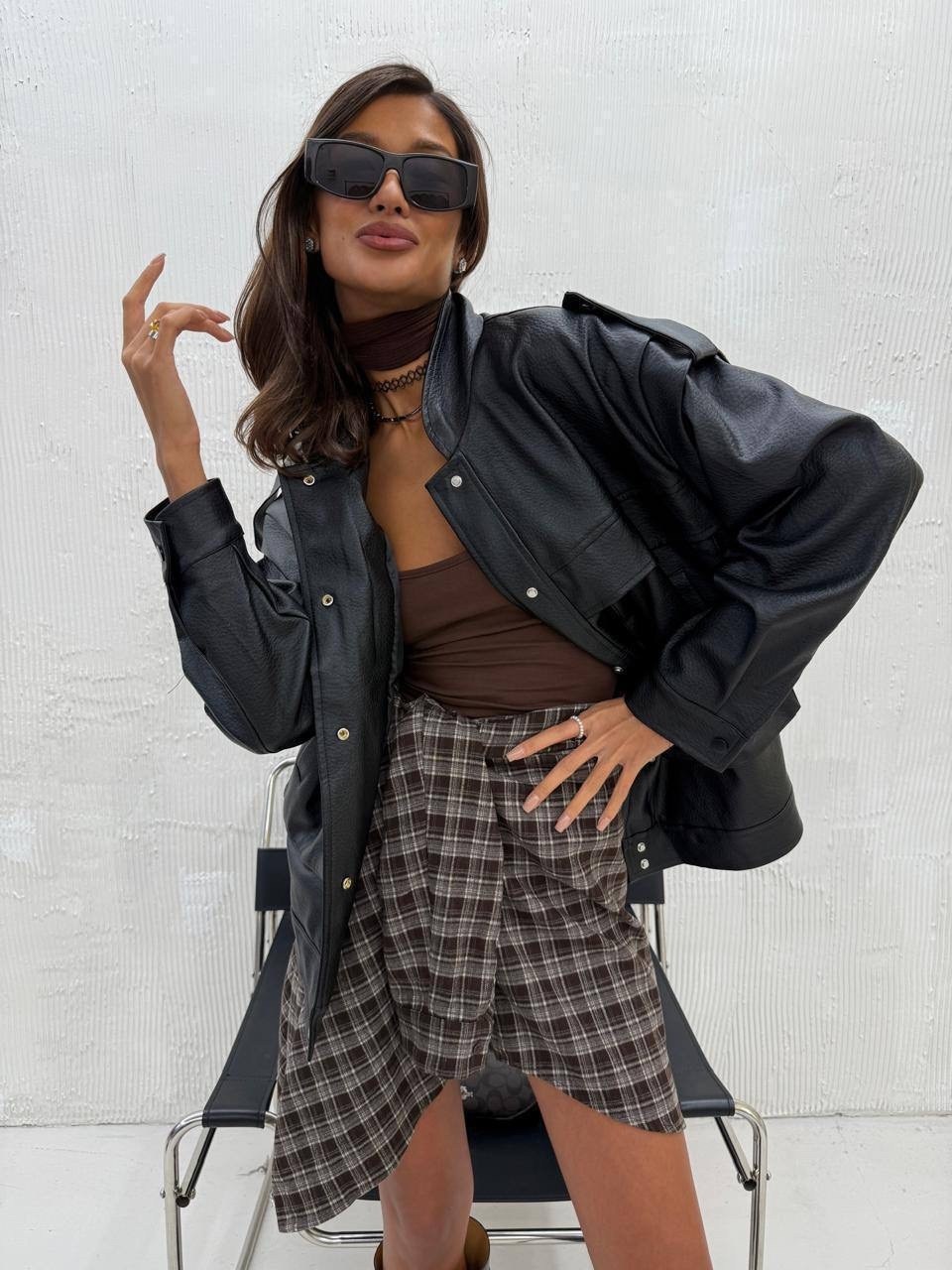 куртка из искусственной кожи pull & bear темно-красный,кожаная куртка,легкая куртка,женская кожаная куртка,женская куртка