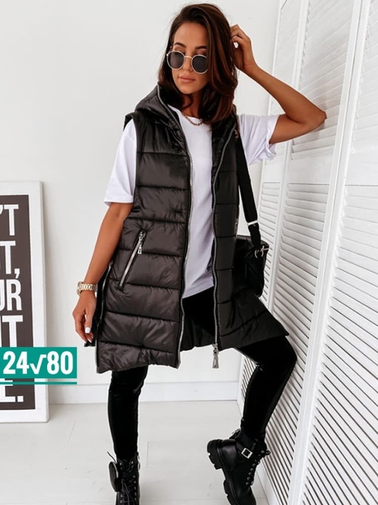 жилетка женская,жилет с капюшоном женский,женские жилеты,жилет удлиненный,теплый жилет