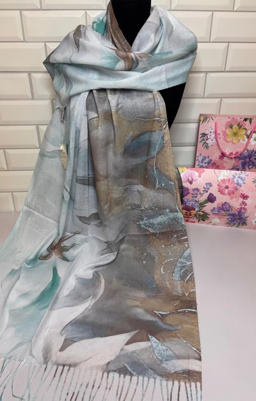 палантин женский,палантин,шарфы и платки,палантин женский с цветочным рисунком 180*90 см арт. 1136379,палантины для женщин