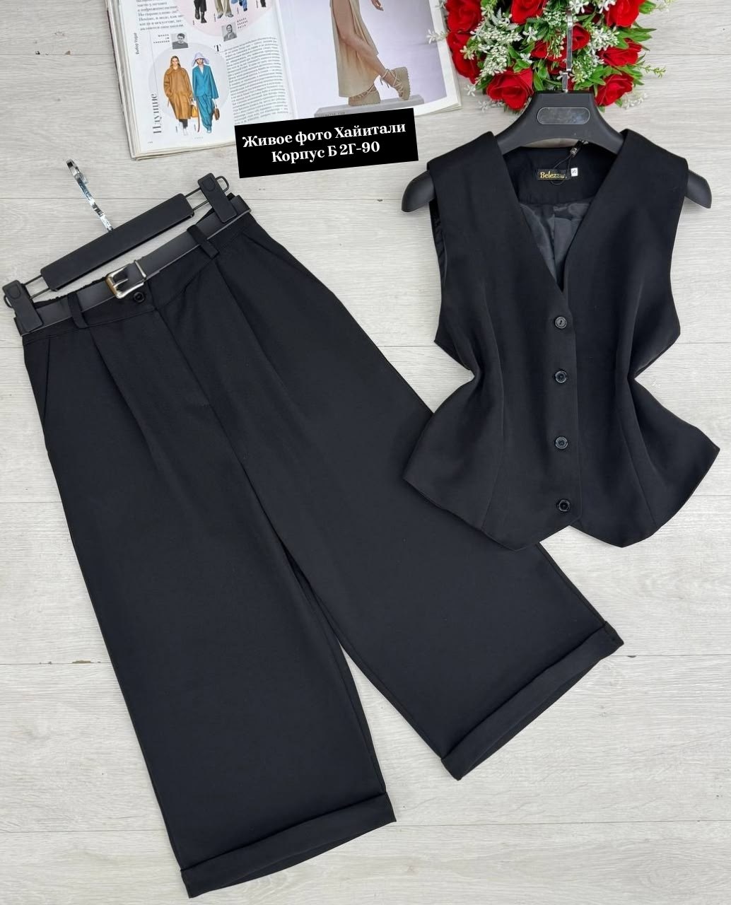 костюм двойка женская,жилет классический костюмный шорты вероника цвет черный,костюм двойка,женские костюмы,жилет черный