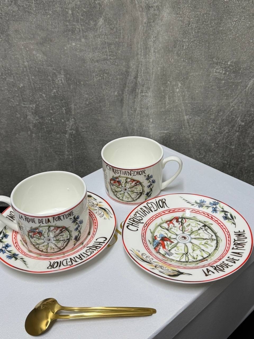 чайный набор dior 2 шт,чайная пара dior " la papesse",чайная пара наборы,набор dior,dior набор чайный "la papesse (жрица)" 270 мл на 2 перс