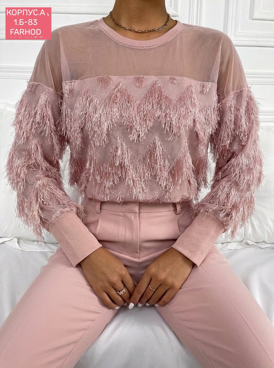 джемпер с перьями,женская кофта,модный джемпер,кофта бахрома,кофта с перьями