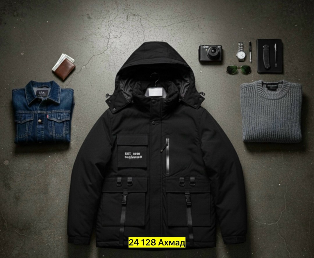 мужская зимняя куртка,куртка спортивная мужская зимняя с капюшоном черного цвета,куртка для мужчин зимняя,куртка парка мужская,куртка спортивная мужская зимняя