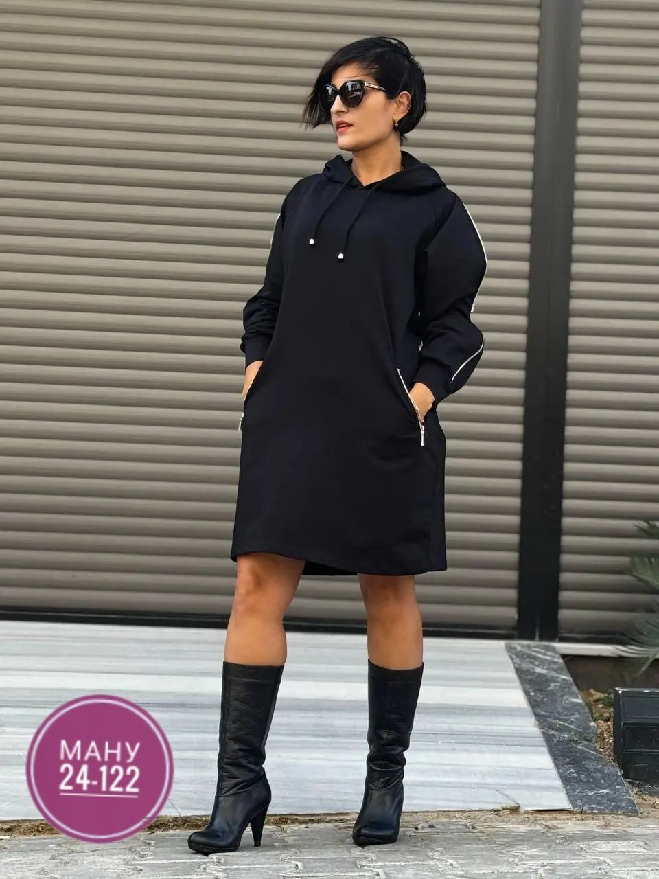 спортивное платье с капюшоном,платье с капюшоном черное,платье с капюшоном,платье женское с капюшоном,платье свитшот