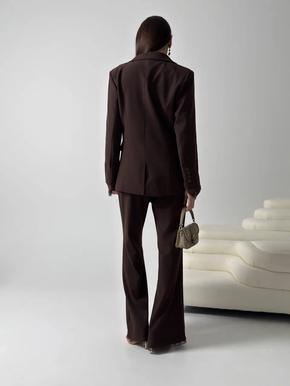 костюм брючный,коричневый костюм,брючные костюмы женские,костюм брючный деловой вечерний двойка rapid riches