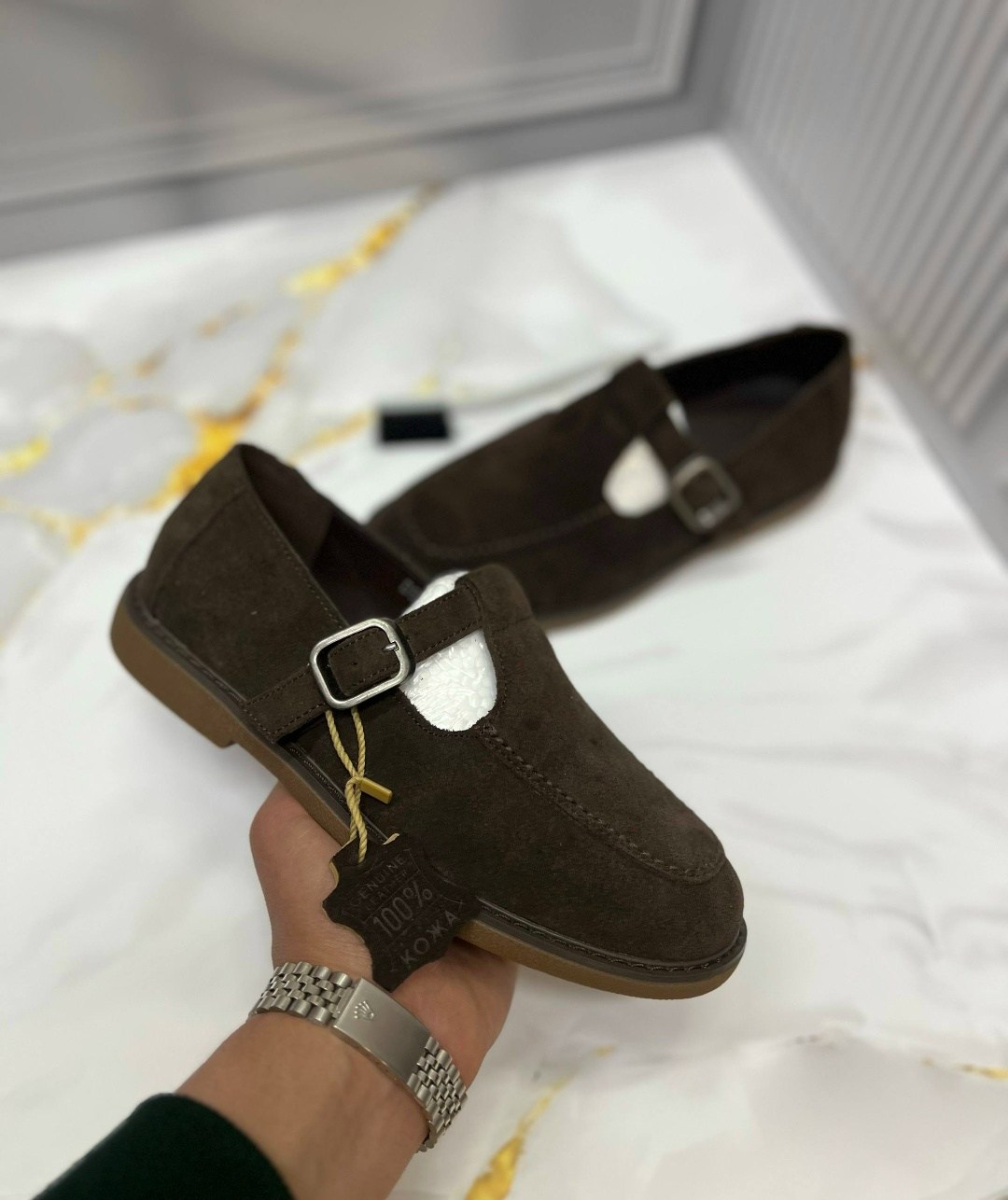 ,замшевые лоферы,лоферы из натуральной замши,лоферы коричневые с ремешком замшевые,лоферы натуральная замша