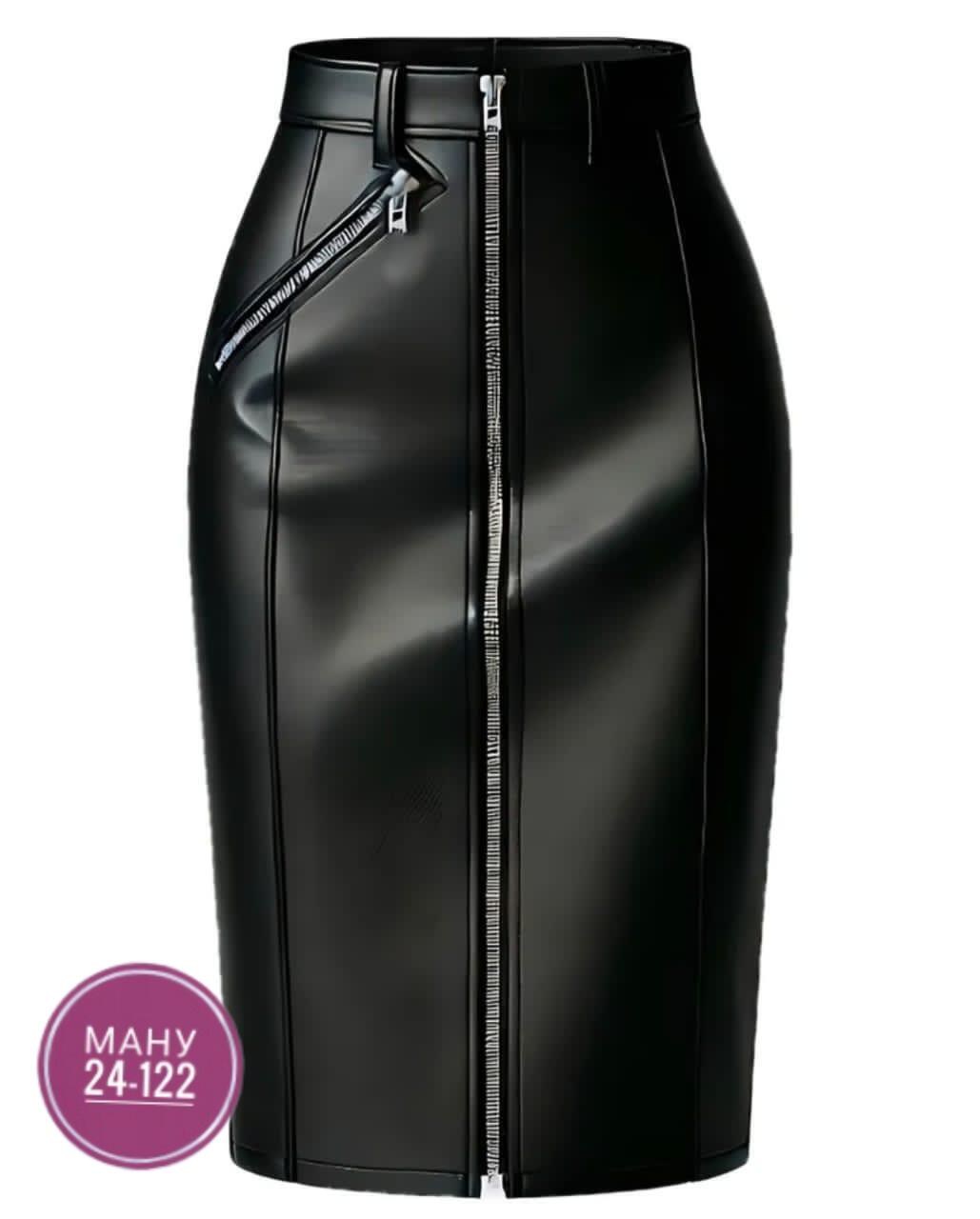 юбка из экокожи,юбка кожаная офисная,юбка кожаная,кожаная юбка с молнией спереди,юбка карандаш кожаная