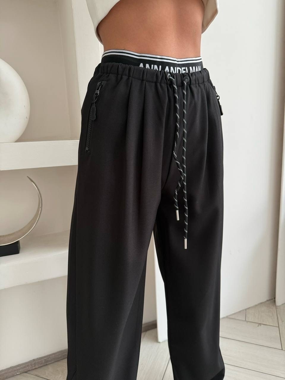 брюки шелковые палаццо на резинке qaso 251927240,брюки палаццо широкие,широкие брюки женские палаццо,широкие брюки,брюки палаццо