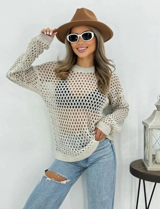 свитер оверсайз сетка amisa,кофта сетка оверсайз вязаная warm mood,свитер оверсайз сетка amisa цвет черный,свитер сеткой,свитер