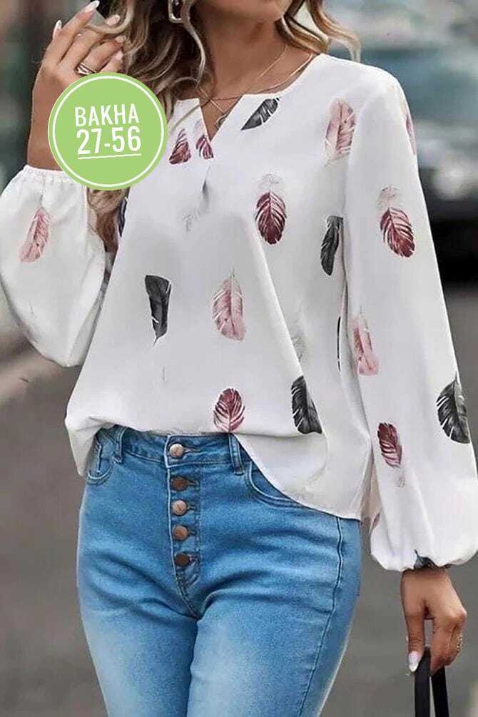 модные женские блузки,блузка женская с принтом,женские рубашки с принтом,блузка женская,блузка с перьями принт