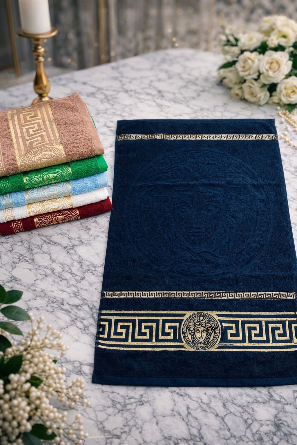 полотенце махровое 70х140 версаче,полотенца махровая,полотенце версаче,полотенца банная,полотенце синее