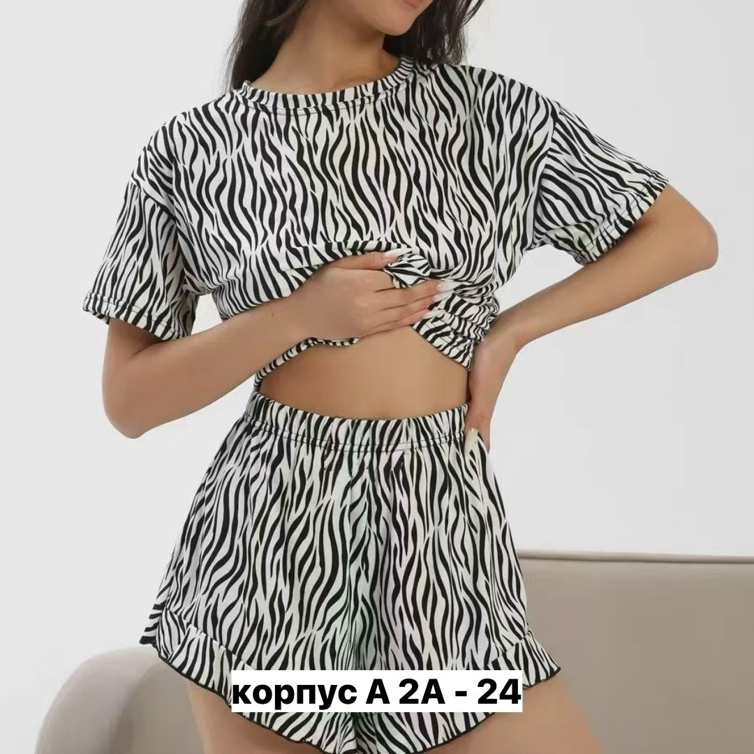 пижама женская,пижама с шортами 88521 - зебра,пижама с шортами 88521 натали зебра,женская пижама с шортами,пижама женская домашняя