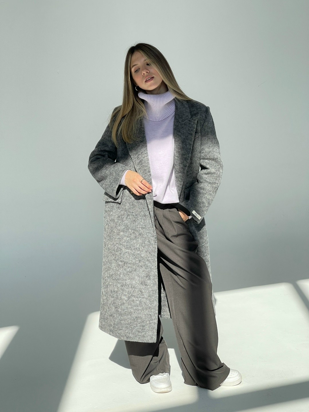 пальто серое,пальто шерстяное женское,пальто длинное демисезонное оверсайз,серые женские пальто,пальто rivoli 1044 серый