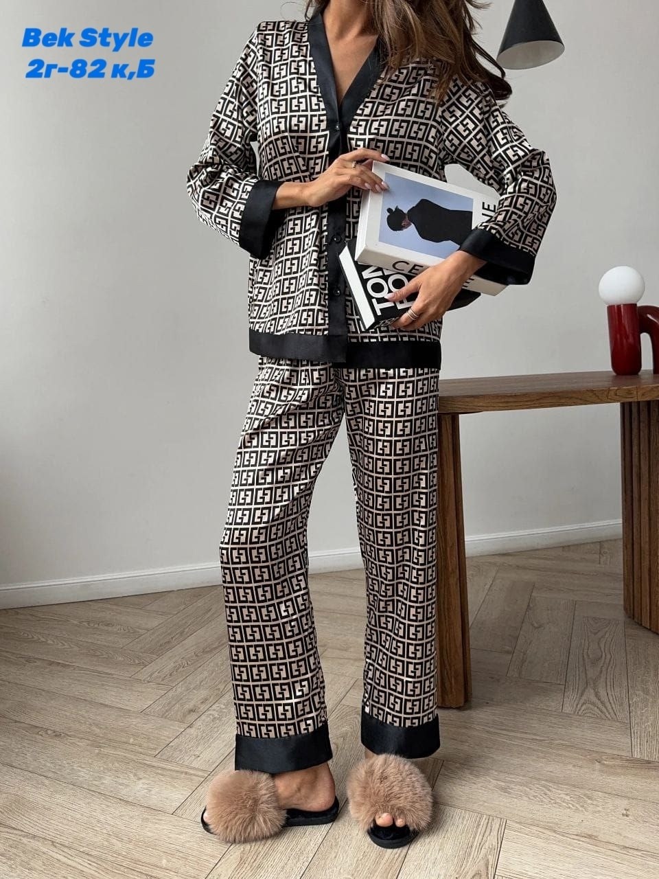 пижама женская,пижамный комплект со штанами,пижама женская домашняя со штанами шелковая,пижама,пижама фенди женская