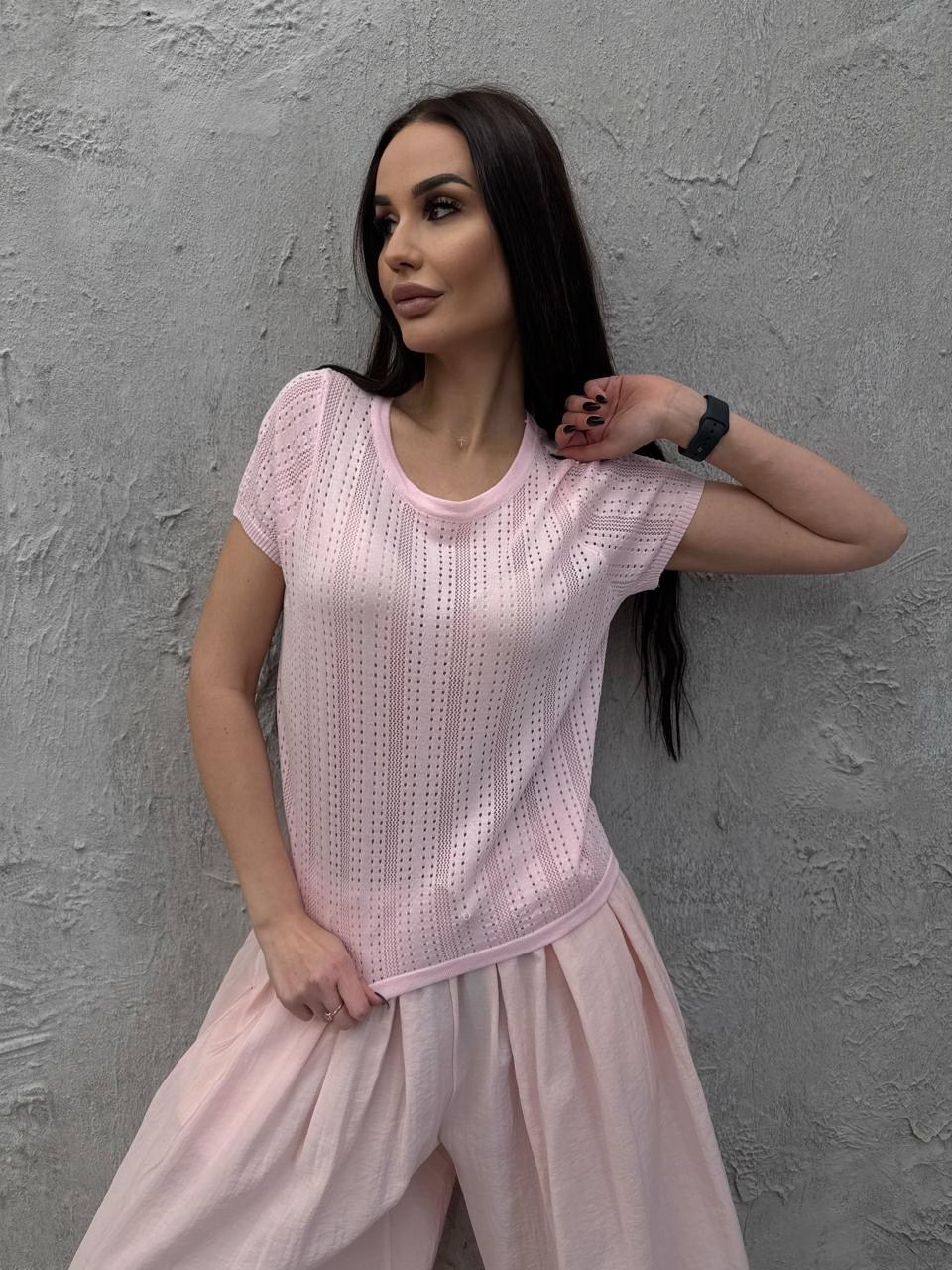 блузка вязаная,голубой джемпер,джемпер летний,кофта женская,блузка голубая