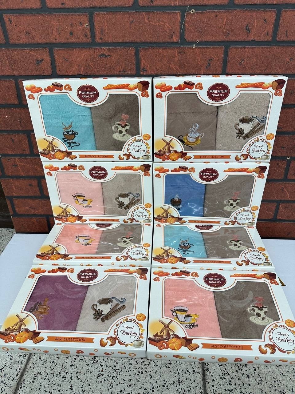 набор кухонные полотенец,набор полотенец,набор полотенец для кухни,кухонные полотенца "кофе",кухонные полотенца набор вафельное