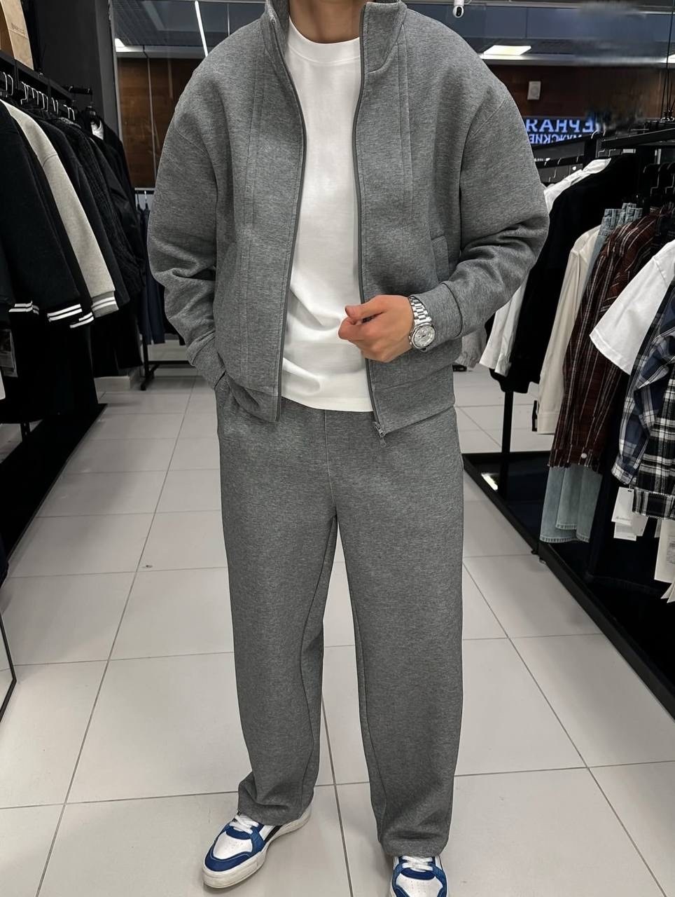 мужской спортивный костюм серого цвета,костюм спортивный,костюм спортивный на флисе your wear store цвет серый,мужской спортивный костюм,мужской спортивный костюм на флисе