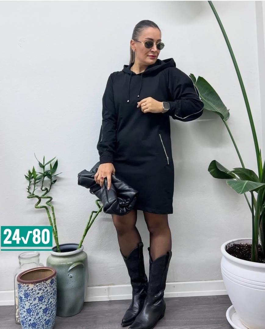 спортивное платье с капюшоном,платье с капюшоном черное,платье с капюшоном,платье женское с капюшоном,платье свитшот