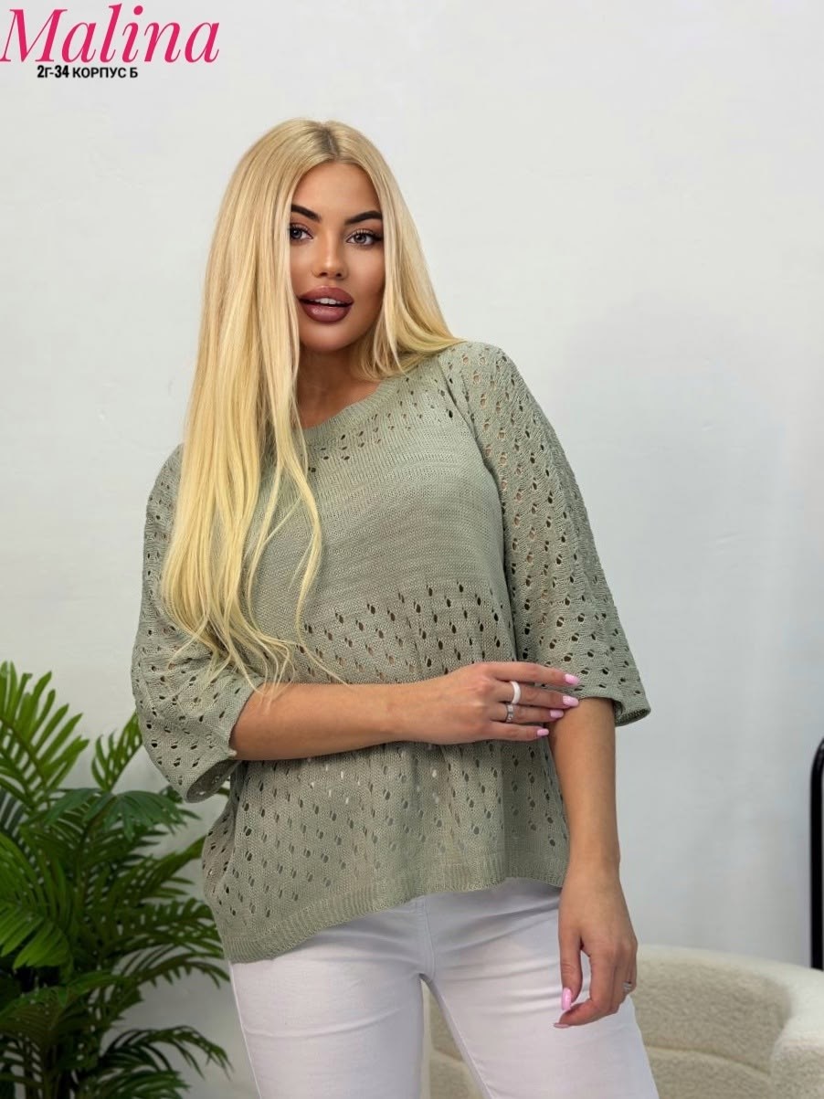 женская кофта,кофта вязаная,голубая кофта,джемпер,свитер ажурный