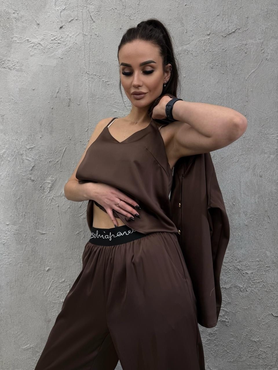 костюм бежевый,женский костюм,атласный костюм,шелковый костюм,пижама женская