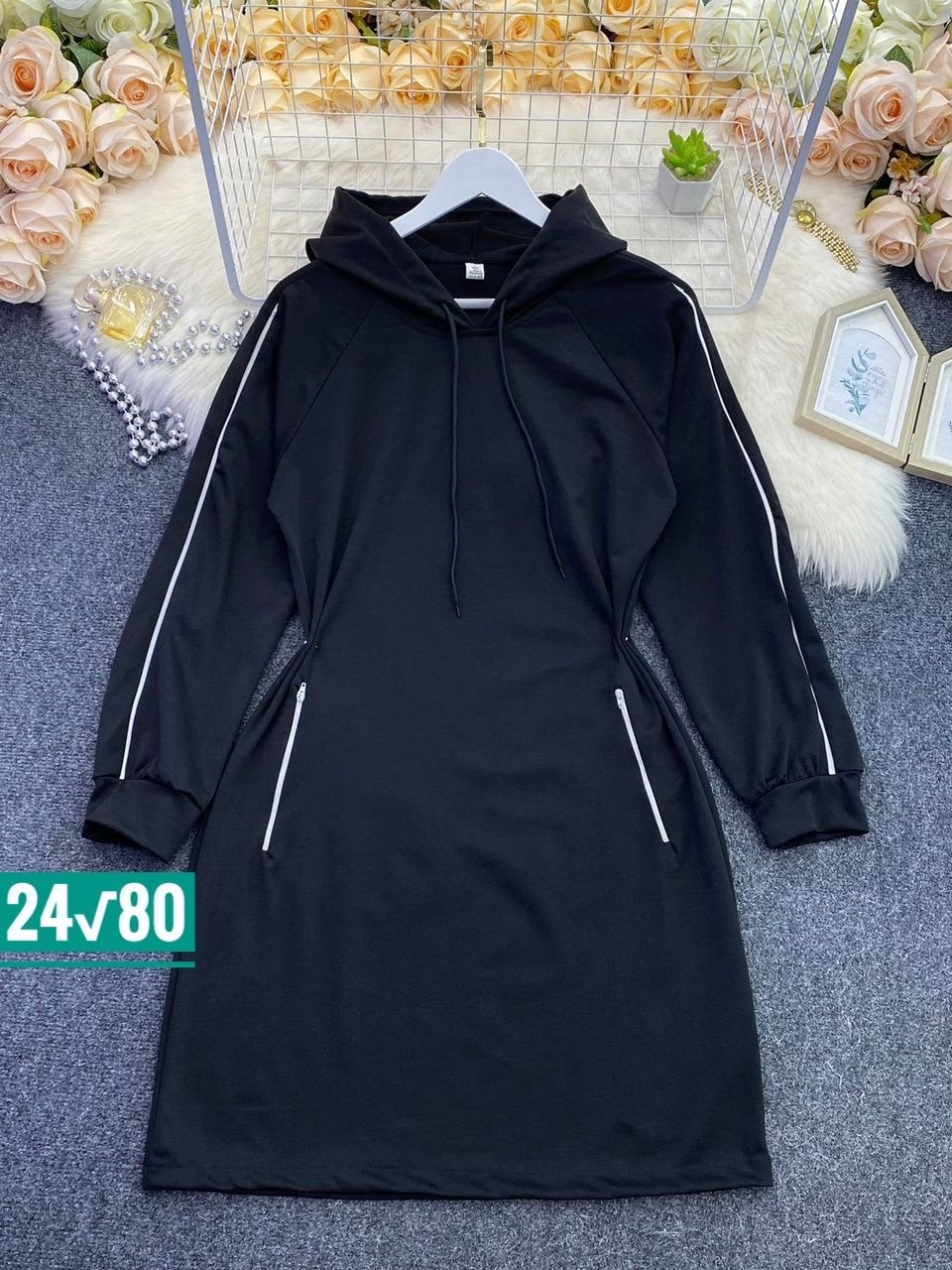 спортивное платье с капюшоном,платье с капюшоном черное,платье с капюшоном,платье женское с капюшоном,платье свитшот