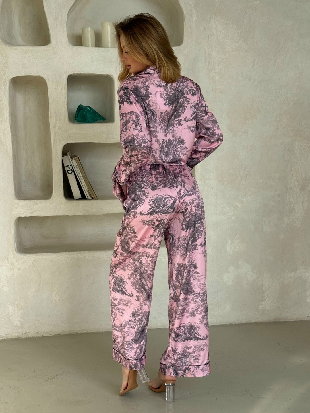 пижама женская,шелковая пижама,женский пижамный комплект marthaqiqi,пижама костюм для дома,пижамный стиль