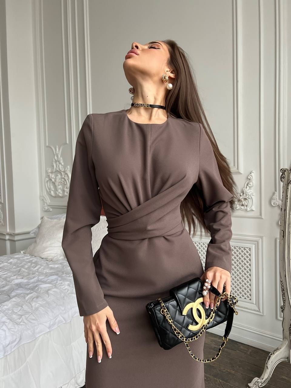 приталенное платье,вечернее миди платье,женское платье,миди платье,женское платье с запахом