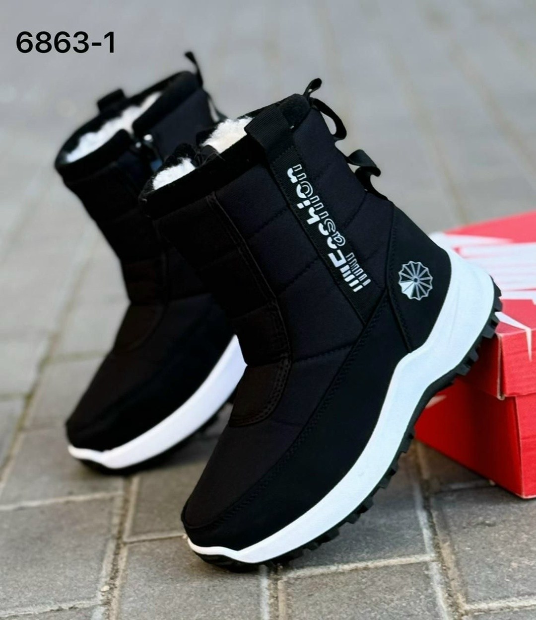 женские дутики 2265-4 черные,дутики,,дутики женские,дутики gogc