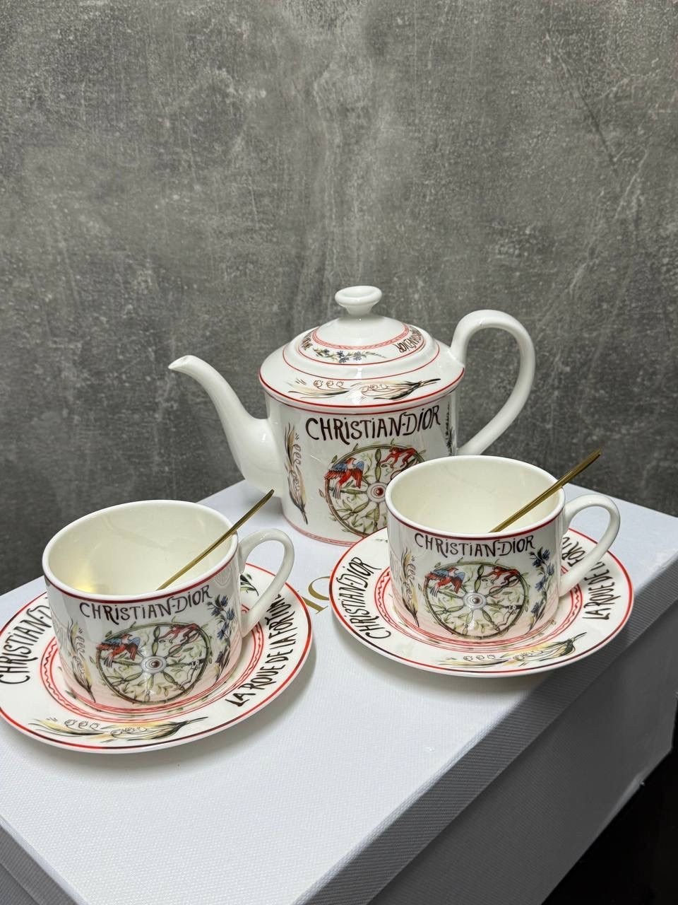 чайный набор dior 2 шт,чайная пара dior " la papesse",чайная пара наборы,набор dior,dior набор чайный "la papesse (жрица)" 270 мл на 2 перс