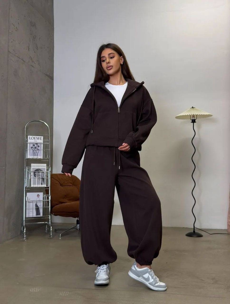 костюм спортивный,cпортивный костюм женский на флисе,повседневный костюм,костюм женский на флисе,теплый костюм оверсайз на флисе