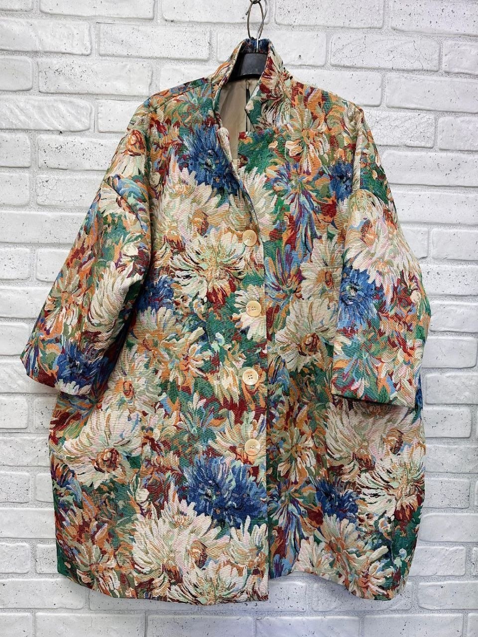 куртки пинтерест,куртка винтажная,куртка с принтом,модная винтажная повседневная элегантная хлопковая куртка с цветочным принтом,куртка