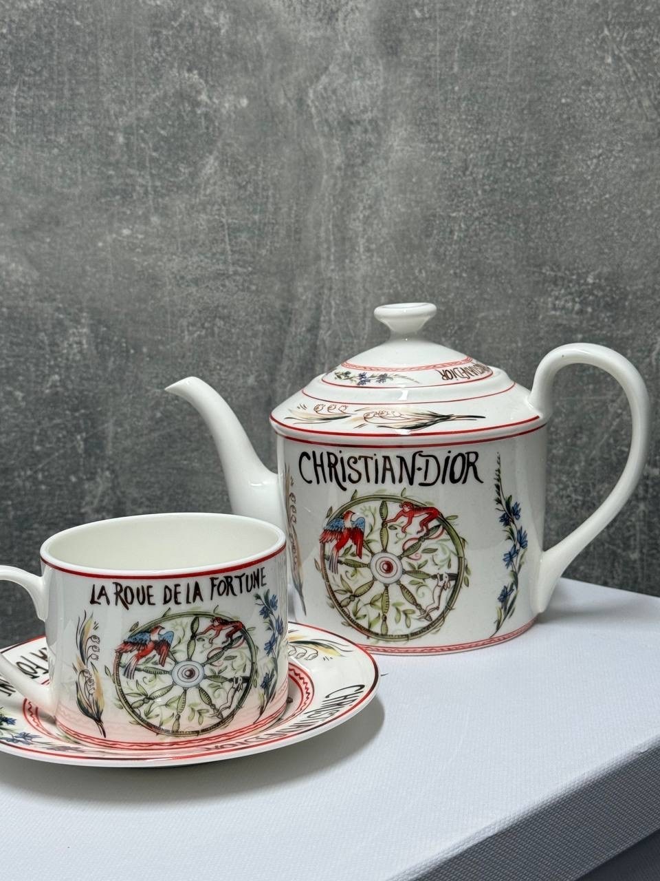 чайный набор dior 2 шт,чайная пара dior " la papesse",чайная пара наборы,набор dior,dior набор чайный "la papesse (жрица)" 270 мл на 2 перс