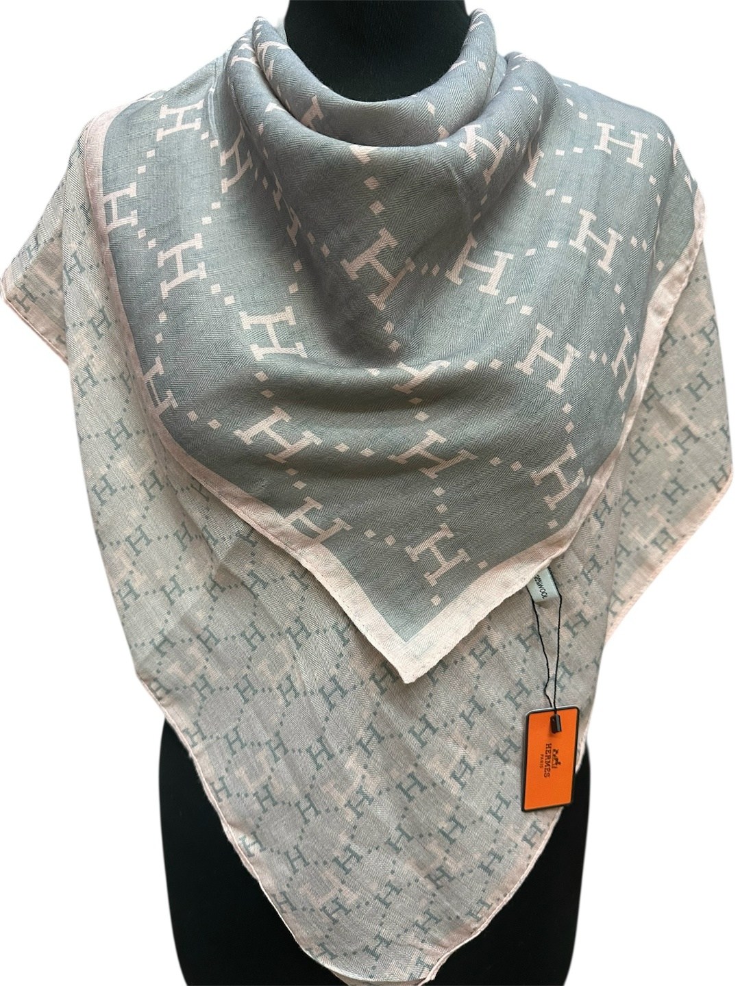 серый платок луи виттон,палантин женские,кашемировый платок,платки шарф,платок луи виттон