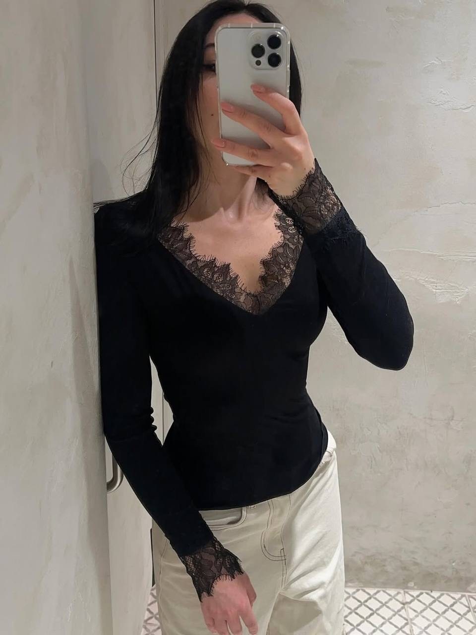 кружевная футболка для женщин,топ с кружевной отделкой,кружевная футболка,футболка с кружевной отделкой с глубоким вырезом,лонгслив