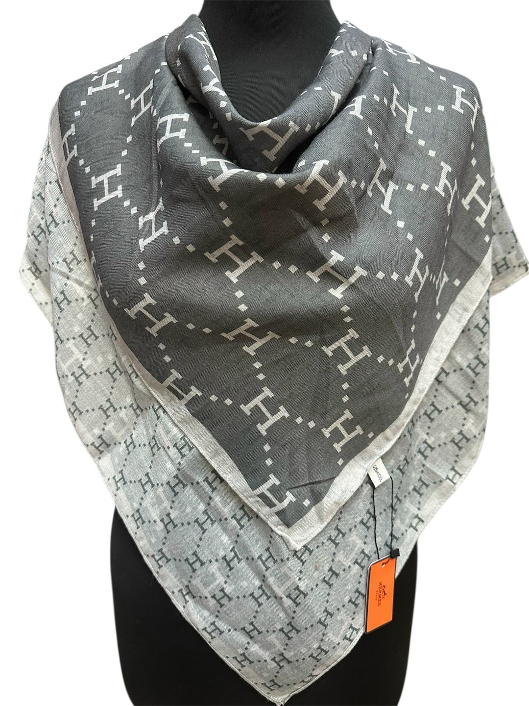 серый платок луи виттон,палантин женские,кашемировый платок,платки шарф,платок луи виттон