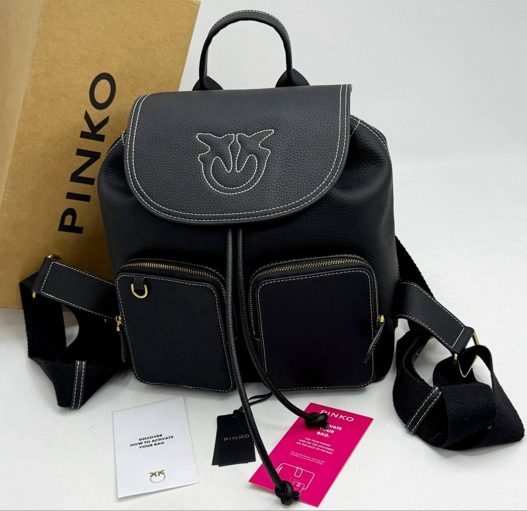 рюкзак pinko,рюкзак женский pinko,рюкзак женский pinko love recycled чёрный,рюкзак пинко,рюкзак женский