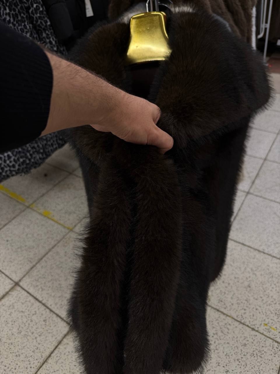 шубка из меха европейской норки с капюшоном из меха чернобурки,шуба норковая с капюшоном из чернобурки "летучка",шубка,шуба,шубка из меха европейской норки с капюшоном из меха песца